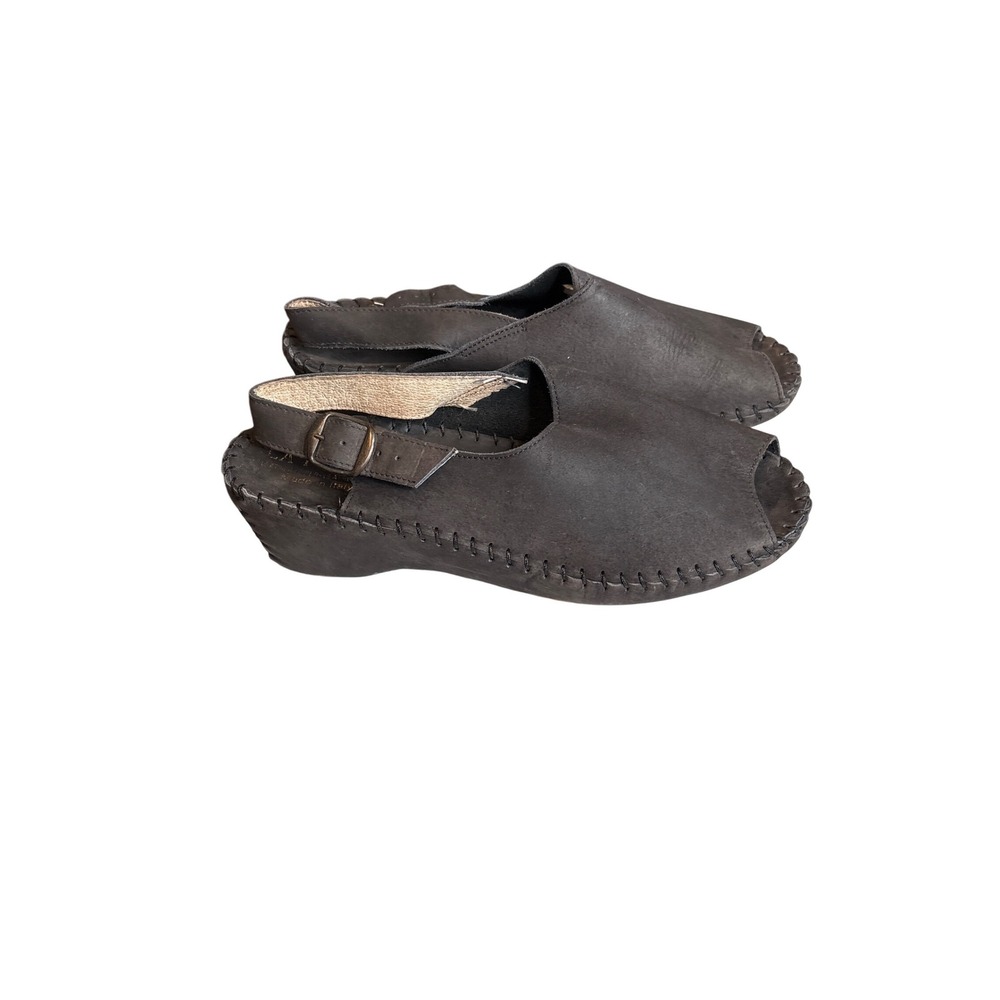 Women's Dark Brown Suede Wedge Slingback